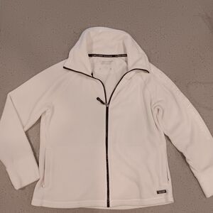 Calvin Klein White Zip-Up Hoodie